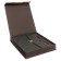 Organizer on the rings A6+, 80 sheets, leatherette, with a valve, a line, with a handle, in a gift box, gray