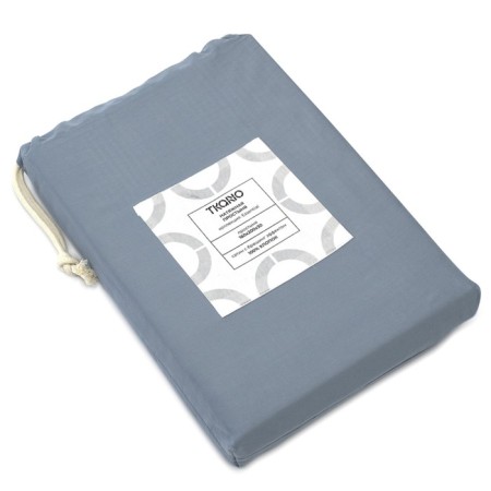 ELS sheet Essential, size 160x200x30 cm, jeans-blue color-4