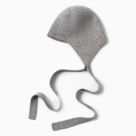 Women's cap with a rabbit hair, p. 56 cm gray-5