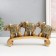 Polystone souvenir "Three elephants on the arc - exotic flowers" 27x5.5x13.5 cm