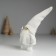 Polystone souvenir "Santa Claus in a white knitted cap, with a silver Christmas tree" 8.5x5x18 cm