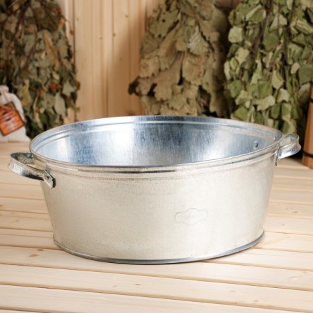 Round pelvis, 13 l, galvanized steel