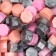 Surgut in granules in the box "octagonal" pink and silver 35 grams 2.4x5.5x7 cm