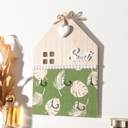 Decorative tree hooks "Palm leaves. House" 2.5x20.2x28.8 cm-1