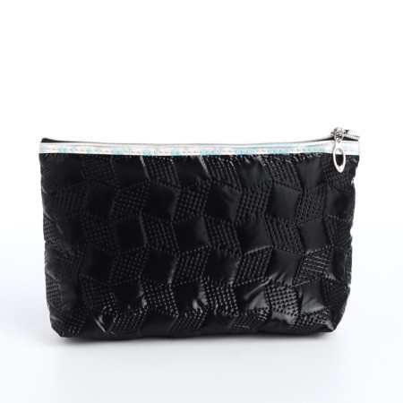 Cosmetic bag with lightning, black color-1