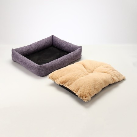 Lesser for animals, 60 x 50 x 15 cm, horn, artificial fur, lilac-3