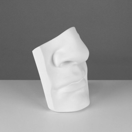 Gypsum figure nose with David lips, 16 x 11 x 25 cm-1
