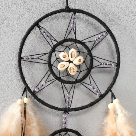 Dreamer Double "Circle. Shell" black-beige d = 17 cm 17x72 cm-1