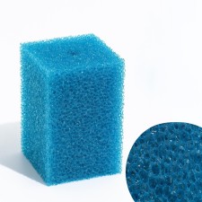 Rectangular sponge for filter No. 8, coarse, 8 x 8 x 12 cm, blue