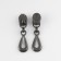 Automatic castle for lightning "Spiral", No. 3, decorative, 10 pcs, black nickel color