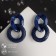 Earrings Assorted "Infinity" interweaving, blue color