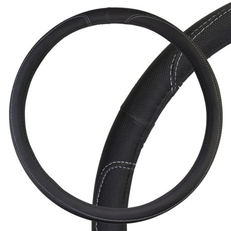 SkyWay Large-2 braid, 2XL size, eco-leather, black with gray stitching