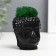 Concrete Kashpo "Buddha" with moss 7*6 cm black (moss green stabilized)