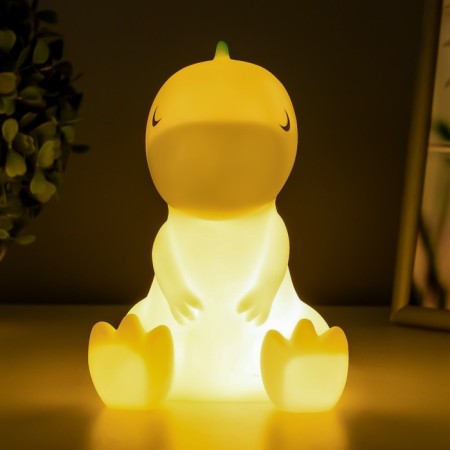 Night Dinosaurus LED from batteries white-green 12x10x14 cm-3