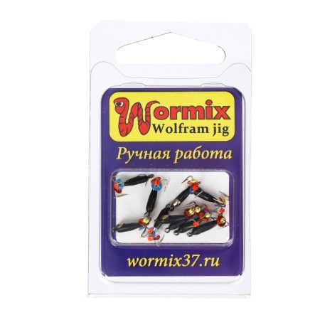 Mormyshka devil with a silver crown, weight 0.3 g, size 2-1