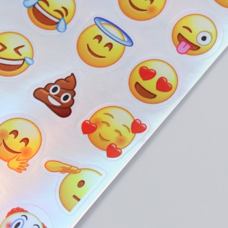 Holographic stickers (stickers) "emoticons" 10x15 cm, 5-227-2