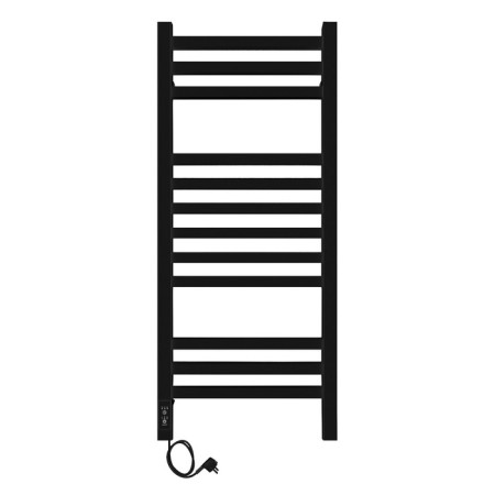 Two -heated towel rail Laris Astor ChKCh12, 350x900 mm, 12 crossbars, left, black
