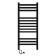 Two -heated towel rail Laris Astor ChKCh12, 350x900 mm, 12 crossbars, left, black