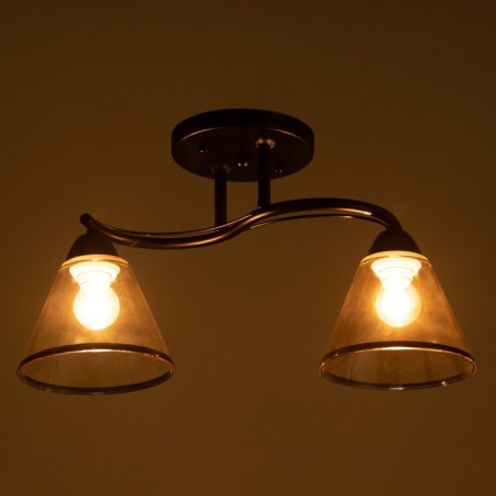Chandelier "Edott" 2he27 40W Black 43x15x25 cm Bayerlux-2