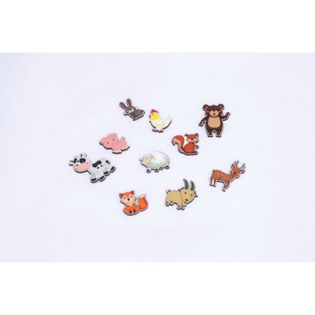 Sorter "What is the difference?" Pets and wild animals ", on Velcro, details: 4 cm-6