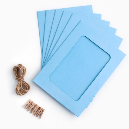 Girland for photos with clothespins "Blue", 6 pcs.-5