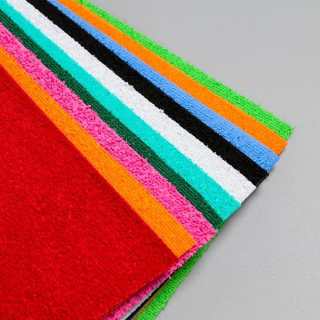 Foamiran terry "needlework" 2 mm, 21x29.7 cm (set of 10 sheets) Assorted No. 5-2