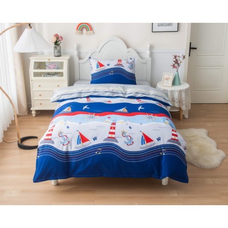Bed linen children's “Lighthouses”, size 160x230 cm, 160x220 cm, 50x70 cm
