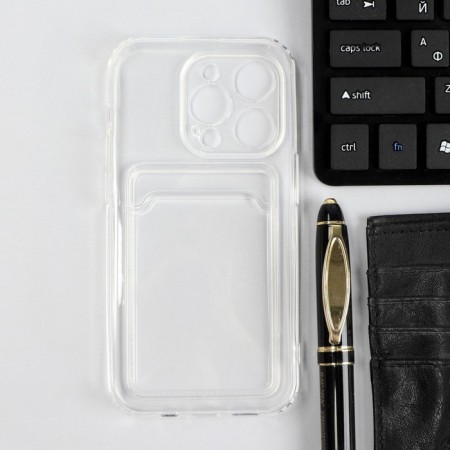 Ibox Crystal case for the iPhone 14 Pro phone, silicone, cardholder, transparent-1