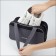 Lightning bag, external pocket, textura, gray/black color