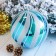 Ball plastic D-20 cm "Mega strip" silver-blue