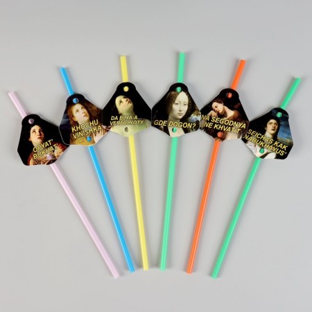 Pipe for cocktails "Art", in a set of 6 pieces-5