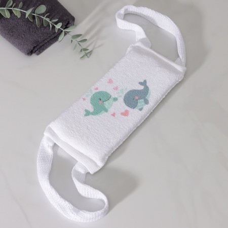 Body washcloth cotton share "Friends", 10.5 × 25 cm