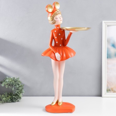 Souvenir Polystone stand "Girl Mishka's ears" Orange 69x30x25 cm