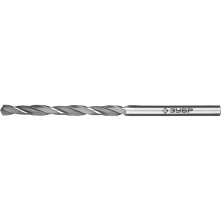 Zubrov metal drill, steel P6M5, cylindrical shank, 3.9 x 75 mm, class in