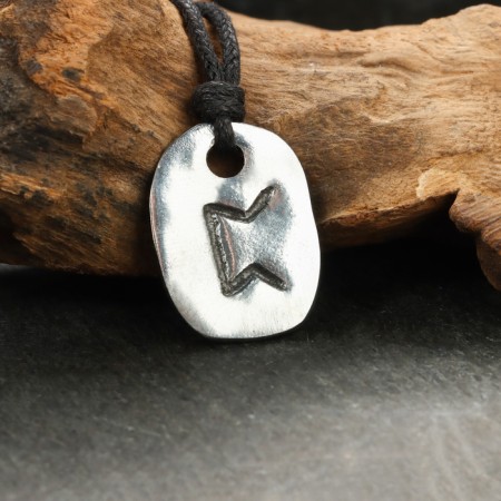 Amulet "Scandinavian runes", rune Perth, 21x29mm, metallic-1