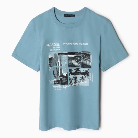 T -shirt male, blue color, size 54