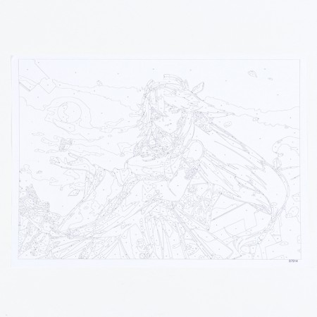 Picture for coloring by numbers "Geneshin. Yae Miko ", 40 × 50 cm-4