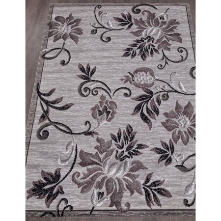Rectangular carpet Merinos Silver, size 180x250 cm, Gray color-1