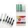 A set of nylon brushes, calligraphic, 6 pieces, with a piston mechanism