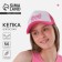 Women's cap with a grid Beach, pink color, rr 56