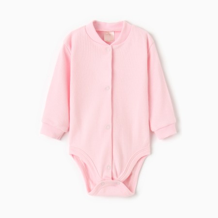 Body baby with a long sleeve (with buttons), pink color, height 56