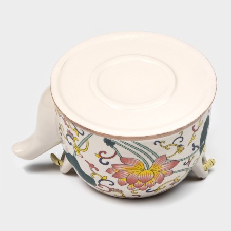 Keramic teapot with a metal sieve "Lotus", 900 ml-4
