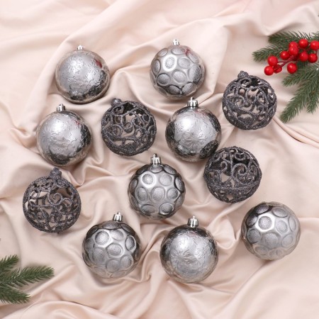 Set of balls plastic D-8 cm, 12 pcs "Avery" mix