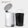 Garbage bucket with pedal Stolz Stölz, 12 l, stainless steel, white color