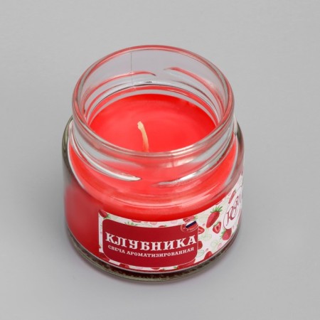 Candle in a bank flavored "strawberries" 50g, combustion time 13h-3