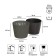 Sandy Round Kashpo, 2 items: internal and outer capacitance, 3 l, color gray color