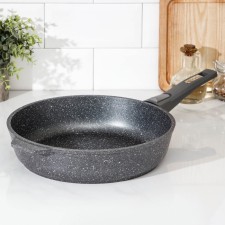 Granite pan, d = 28 cm, removable handle, anti -stick coating, gray color