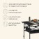 Tourist table Maclay, 95x55x50/74 cm, with organizer, black color