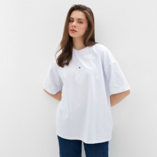 Women's T-shirt Minaku: Exclusive Print Color White, Rr. 46