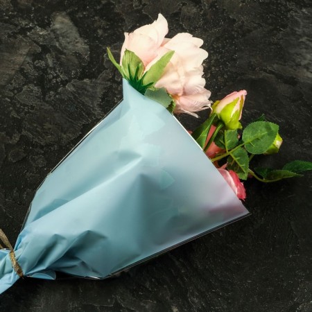 Package Flower cone, blue, 28x9x44cm ± 1cm-4